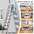 Velorantia 2.2M Wall Mounted Retractable Attic Ladder with 2 Handrails