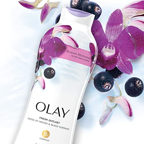Olay Fresh Outlast Soothing Orchid & Black Currant Body Wash 22 Oz, (4 Count) #TOP1