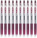 Pilot Juice 0.38mm Gel Ink Ballpoint Pen, Dark Red Ink, Value Set of 10