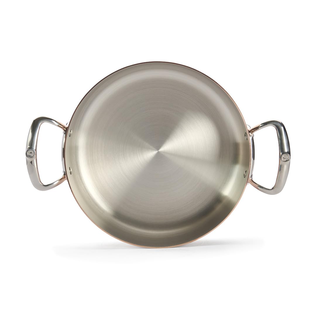 De Buyer Patelnia do smażenia 28 cm z pokrywką brązowa