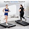 SupeRun Walking Pad with Incline, Under Desk Treadmill, 3 in 1 Portable Treadmills for Home with Remote Control LED Display, 2.5 HP Quiet Mini Treadmill for Office Home Use, 300 Lbs Capacity