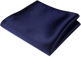 OUTLETISSIMO® POCHETTE FAZZOLETTO TASCHINO RASO BLU SCURO SETA CLASSICO UOMO DONNA NUOVO