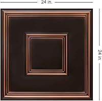 Vista 3 de From Plain To Beautiful In Hours 208 Town Square - Azulejo de techo cuadrado de PVC de 2 x 2 pies (cubiertas / 40 pies cuadrados), cobre antiguo, 10