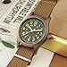 Militado ML05 38mm VH31 Quartz Watch - Domed Sapphire Crystal Field Watch C3 Super Luminous Retro Sweep Wrist Watch for Men 100M Waterproof (ML05 VH31 Bronze/Yellow Strap)