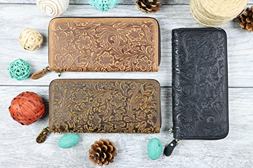 Wallet For Women Genuine Leather Card Holder Phone Checkbook Organizer Zipper Coin Purse #TOP4