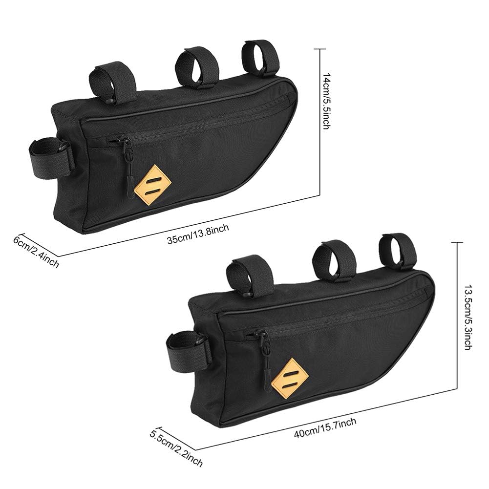 VGEBY1 Borse da Telaio da Bicicletta, Custodia per Telaio Triangolare Impermeabile Borsa per Tubo Anteriore per Borse Laterali con Borsa per Cellulare(L)