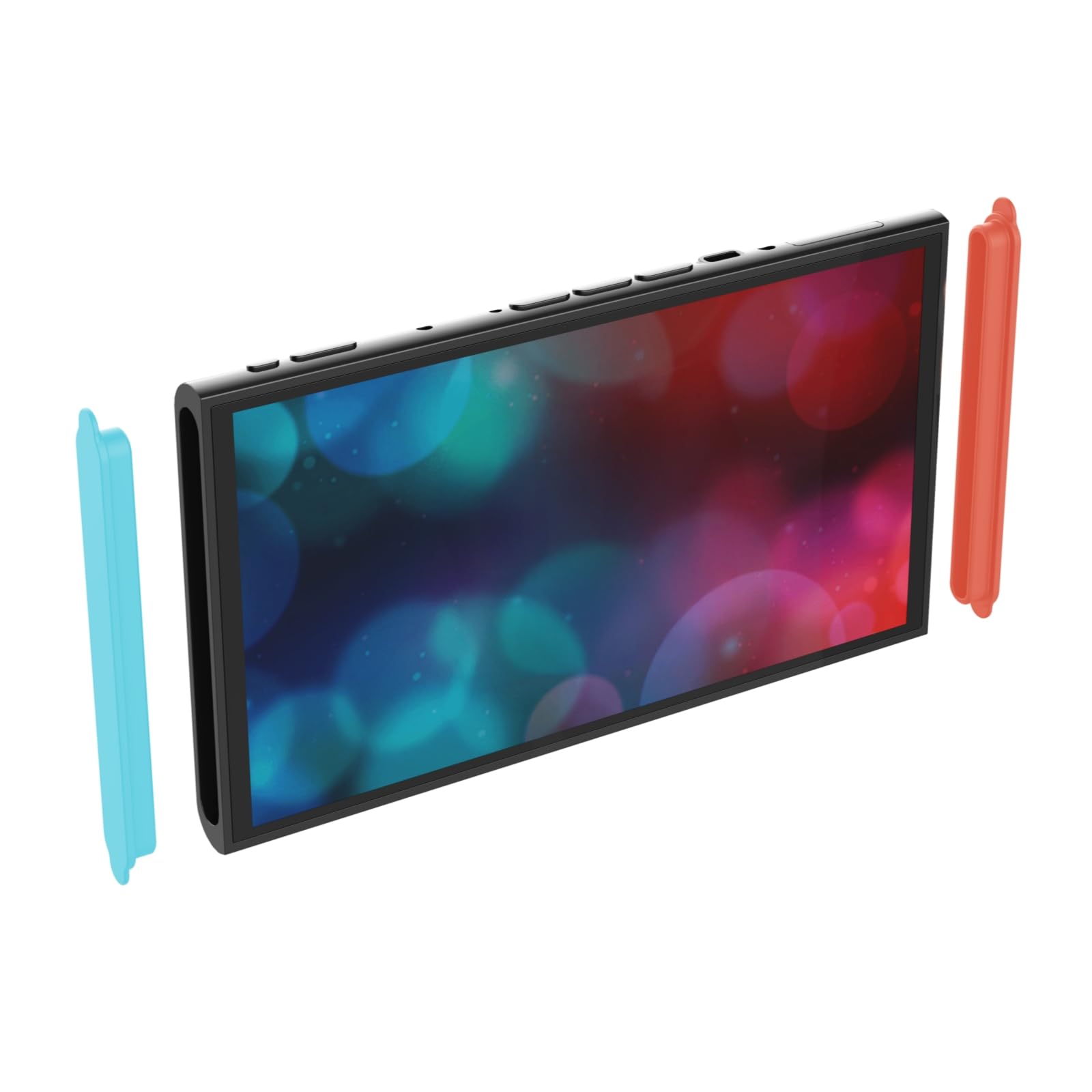 Hzxkqmil Bouchons Anti-poussière en Silicone pour Nintendo Switch 2 (2025) | Bouchons Anti-poussière Souples Bouchons de Protection Latéraux Bande Décorative pour Switch 2 Console, Bleu + Orange