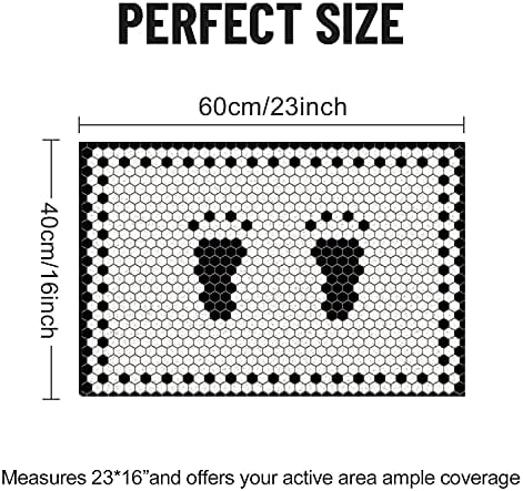 Lurowo Shower Mat for Inside Shower, Bath Mats Non Slip Anti Mould with Drain, Loofah Wet Room Shower Mat with Foot Massage, 60*40cm