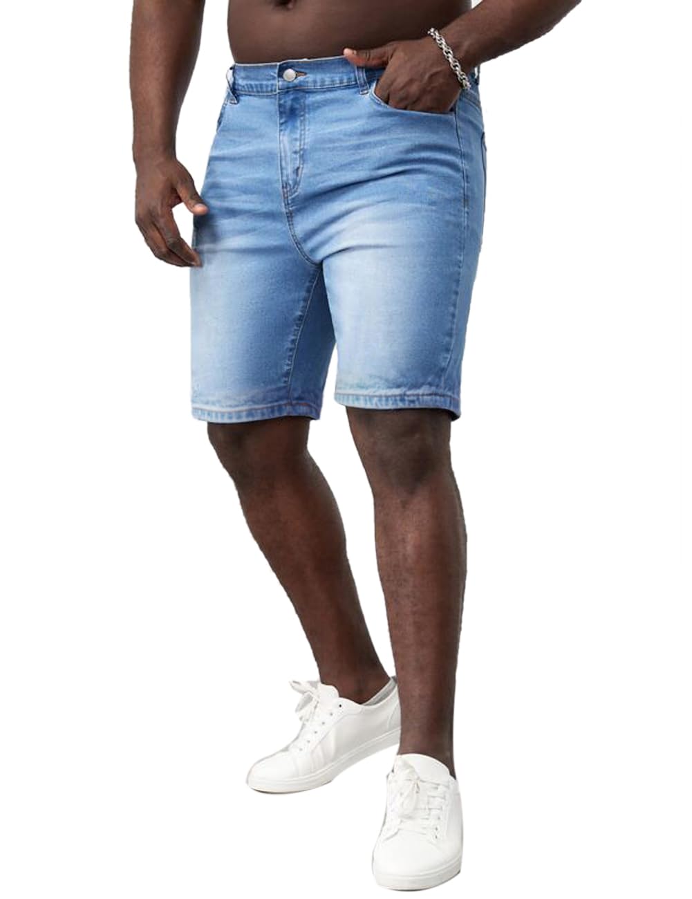 Diznew Denim Hot Koop Korte Jeans Stretch Slim Fit Light Blue Fashion Pockets De