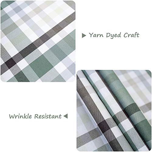 Harborbay Waterproof Fabric Tablecloths Rectangle 52 X 70, Wrinkle And Stain Resistant Polyester Plaid Table Cloths For Party,Kitchen Dining Table Cover For Spring And Summer,Grey #TOP1