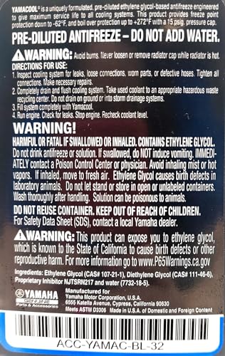 Yamaha Yamalube Pre-Diluted Antifreeze