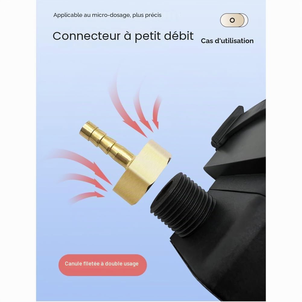G1/4- G1 - Faible débit - Compteur numérique - Débitmètre à engrenages - Essence, hydraulique, de soja, eau facile à utiliser - 0,1-7 l/min.