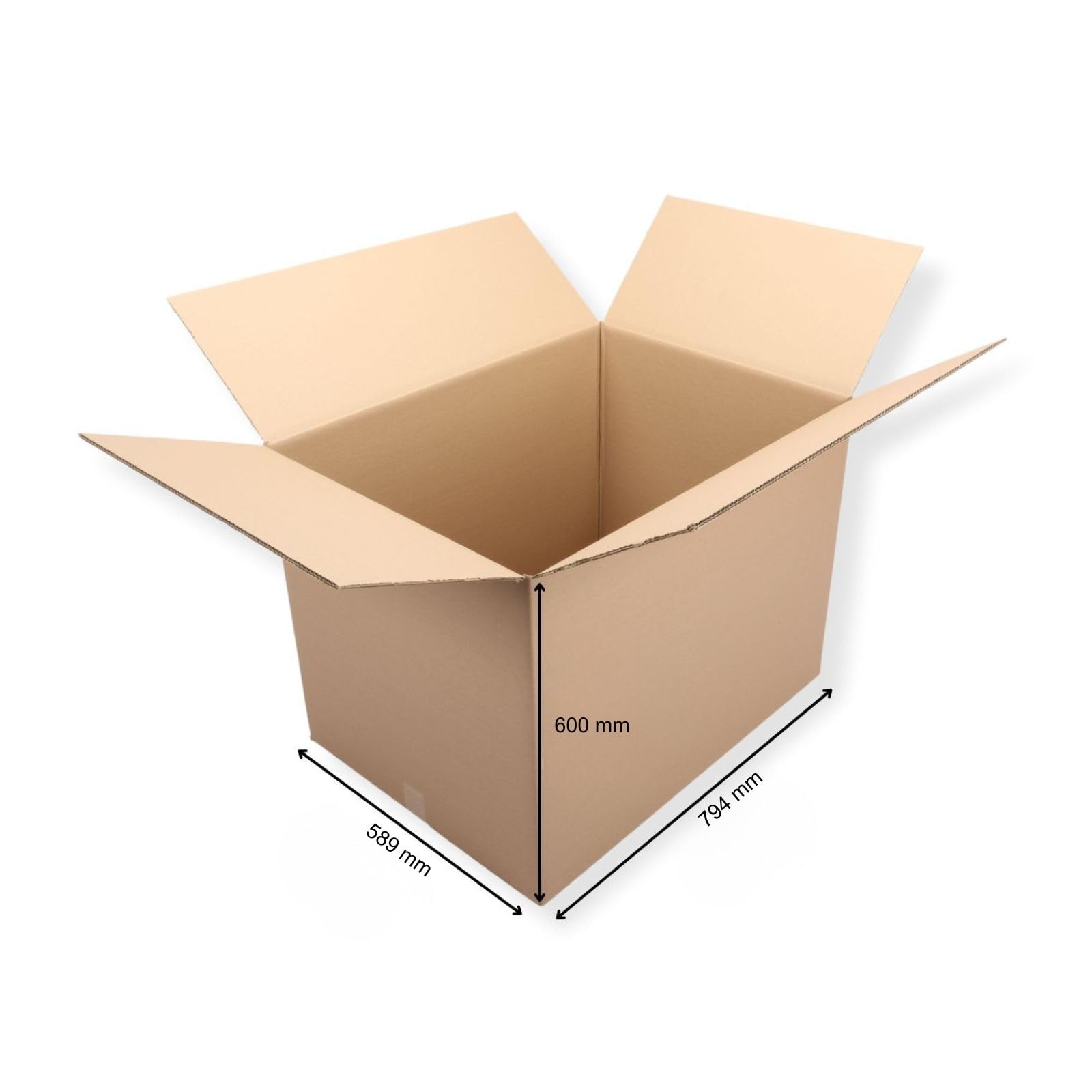 10 St. Faltkartons 800x600x600 mm Umzugskartons Europaletten Modul Maß 2.40 BC 2 wellig stabil Versandschachtel 80x60x60 cm Kiste Post Versandbox