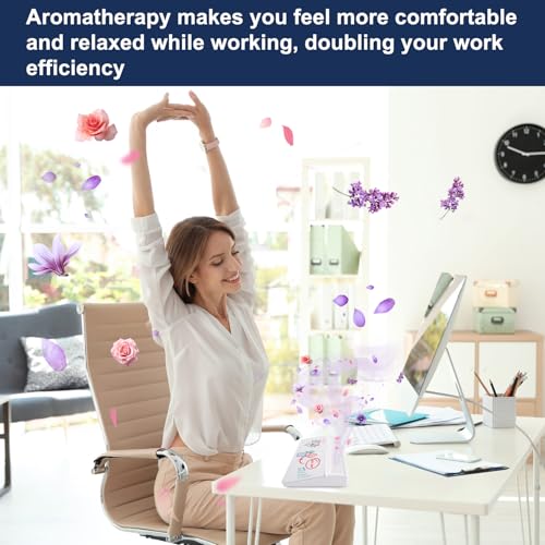 Image of Small Glass Desktop Whiteboard Dry-Erase-Board - Computer Keyboard Stand White Board Surface Pad with Aromatherapy, Desk Organizers with Accessories for Office, Home, School Supplies