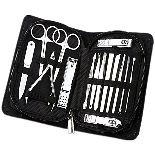 Yimart Manicure Pedicure Set Nail Clippers 15PCS Nail Care Personal Manicure Pedicure Kits Stainless Steel Personal Care Set Grooming Kit