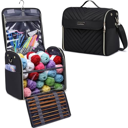 Bolsa de tricô preta
