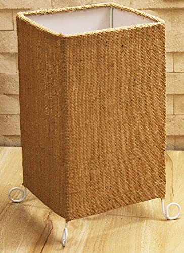 Image of Handicraft Table Lamp Shade Pendant Lighting | Fabric Shade | Sconce Lighting | Floor Lamp | Steady Lamp | On /Off Switch | Pack Of 2 | Square Brown