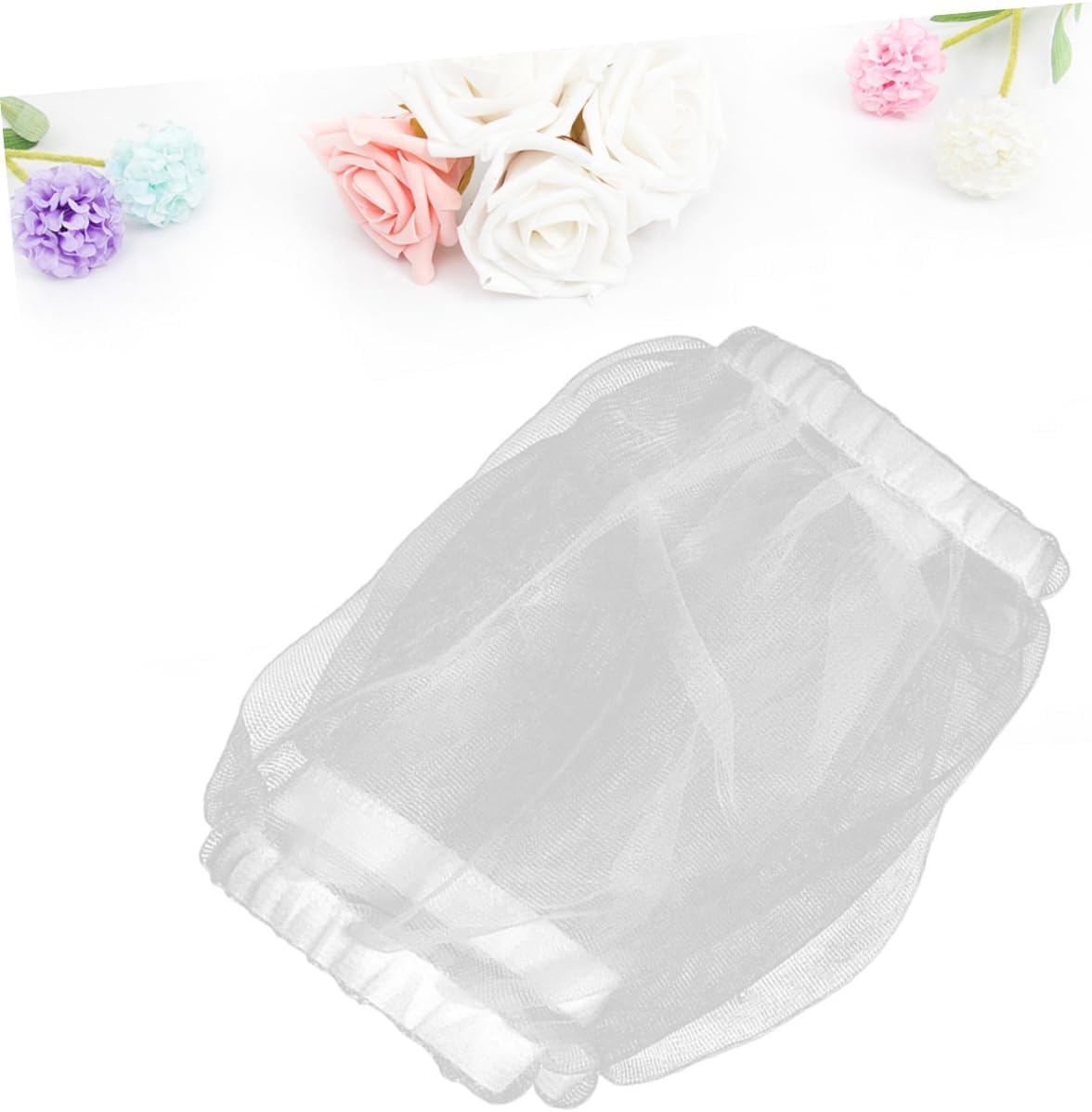 VANZACK 1pc Lightweight Mesh Bird Cage Cover White Breathable Netting for Parrots Easy to Install and Scatter Birdcage