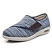 Nwarmsouth Scarpetta per Edema diabetico Larga,Scarpe da Passeggio per allargamento Fertilizzante, Scarpe Regolabili per gonfiore del Piede-2 Blue_42,Pantofole diabetiche in Memory Foam