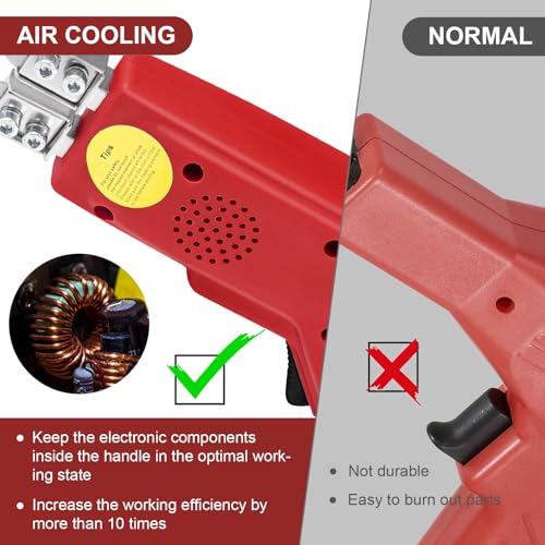 Toemics Toemics Electric Hot Knife Foam Cutter – 200W Styrofoam Cutting Tool, 4 Adjustable 50-500°C Blades for Polystyrene, Sponge, Crafts, and Insulation (Red) - Image 3