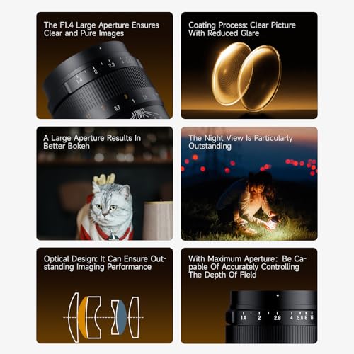 Brightin Star 50mm F1.4 III APS-C Lens for Panasonic LUMIX,Olympus Micro 4/3 Mount, Manual Focus MF Prime Large Aperture Mirrorless Camera Lens Fit for G7, GX85, GX9, G95, GH5, GH6, G100, G9 - Image 3