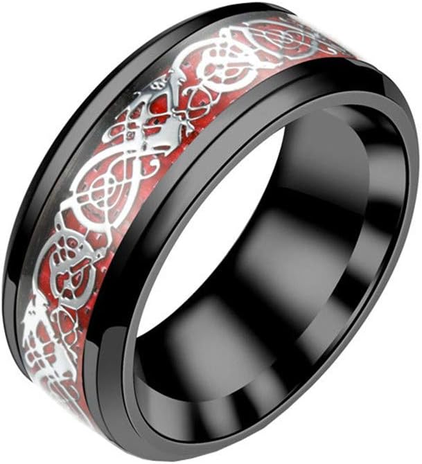 HIJONES Celtic Dragon Ring - Edler Ehering Aus Edelstahl