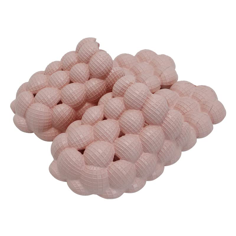 SnazonMen spring summer personality lychee bubble slippers grape peanut thick sole treading DIY dripping plastic shoes (Pink, 43-44) by Snazon Store