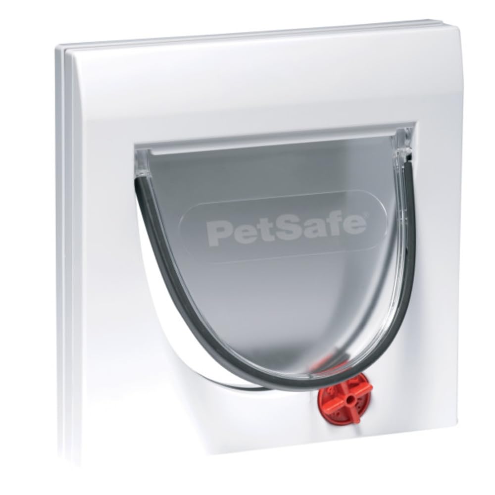 PetSafe Staywell Classic, Gattaiola Manuale per Gatti, Chiusura Magnetica, 4 modalità di Bloccaggio, Entrata e Uscita, Montagio Facile, Tunnel Non Incluso, Gatti Fino a 7 kg, Bianco