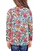 storeofbaby Floral Tops for Girls Youth Casual Round Neck Shirts Long Sleeve Pullover 9-10 Years B Orange