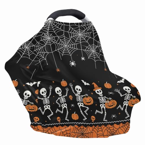 Image of Halloween Nursing Cover Up for Breastfeeding, Skeleton Spider Web