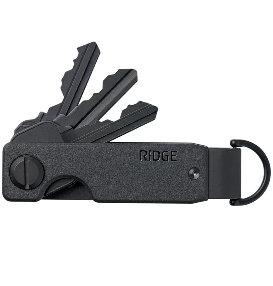 Image of The Ridge Key Organizer - Compact Metallic Key Holder, Minimalist Innovative Keyholder, Smart Keychain Secures 2-6 Keys