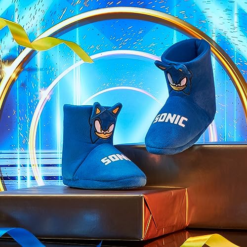Sonic The Hedgehog Boys Slippers - Warm 3D Kids Slippers Size 10-3 Non-Slip House Shoes - Sonic Gifts for Boys - Image 4