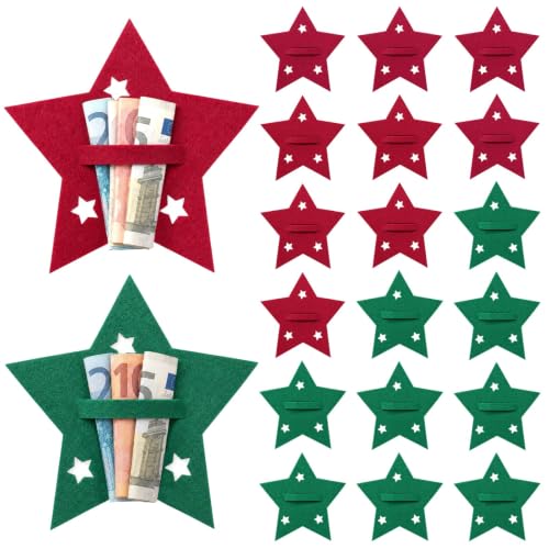 20 Regalos de Dinero para Navidad, Envoltorios para Dinero de Fieltro