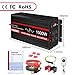 JIGUUN 1500 Watt Pure Sine Wave Inverter DC 12V to AC 120V Converter, Remote Control Power Car Inverter with LED 4 AC Outlets USB Output for Outdoor Camping RV.