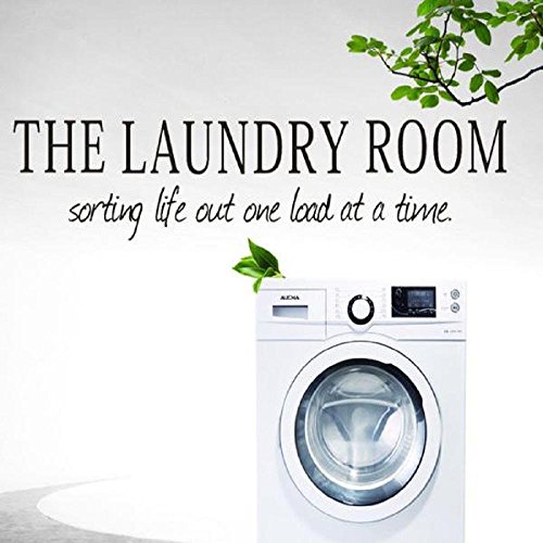 Wall Stickers The Laundry Room Mural Quotes Art Design DIY Wall Decoration Removable Wallpaper 3D Vinyl Sticker Decal for Home Living Room Bedroom Bathroom Kitchen Decor Fashion Wall Amaone