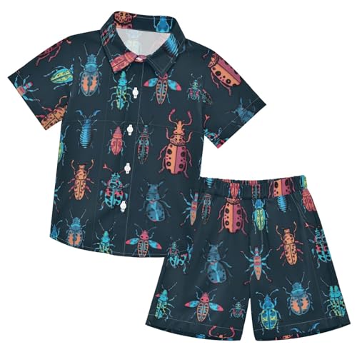 Image of Boccsty Red Strawberry Boy Summer Shorts Sets Hawaiian Toddler Boys T-Shirt & Pants 2 Pcs 3T-10T