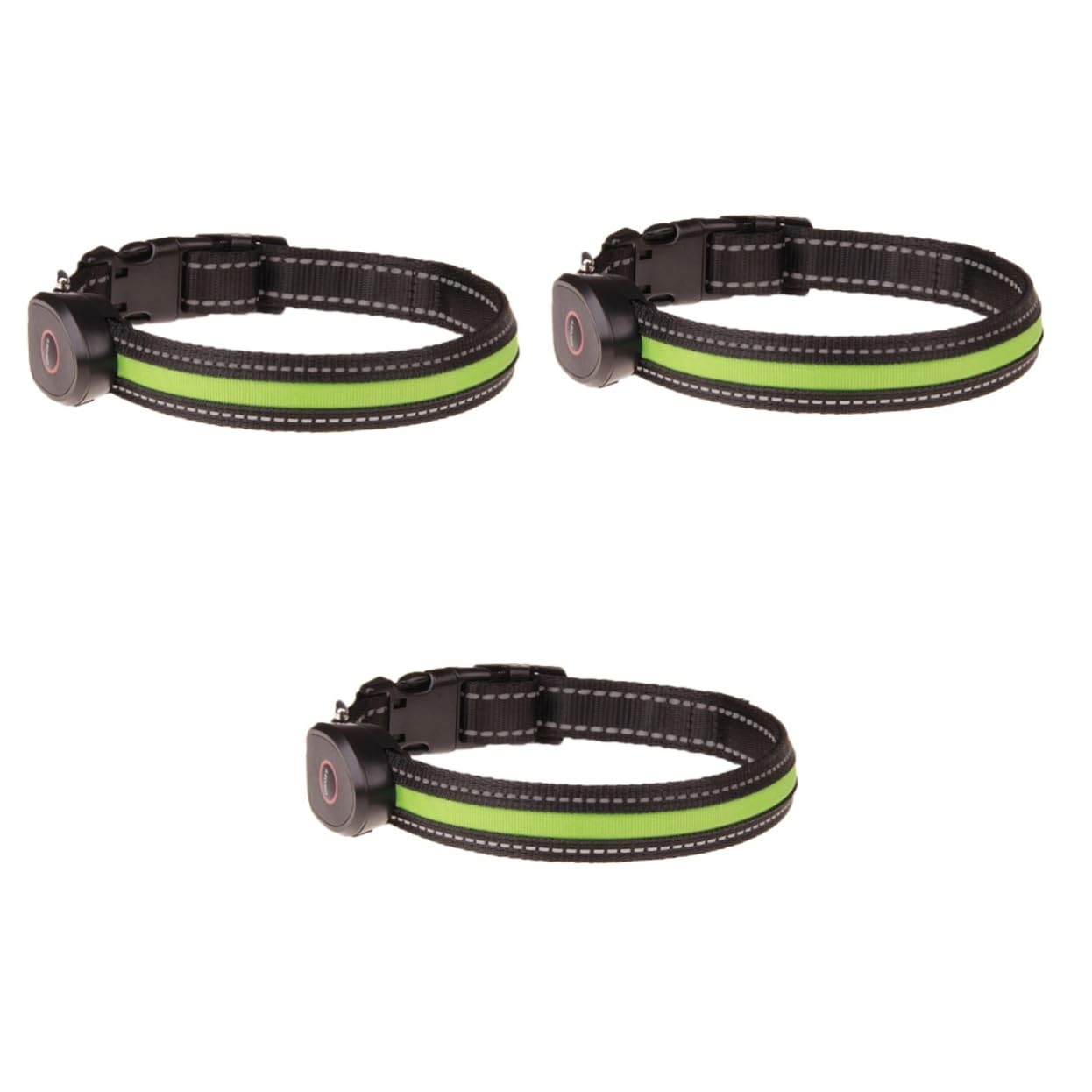 Beavorty 3 Pezzi Collare Led Per Animali Domestici Per Cani Usb Ricaricabile Luce Lampeggiante Collana Circolare Sicurezza Notturna Per Cani Di Piccola Taglia