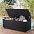 Greesum 65 Gallon Rattan Wicker Deck Box Large Outdoor Storage with Wood Bench Surface and Dust Bag for Patio Furniture, Garden Tools, Pool Supplies, Weatherproof and UV Resistant, Black
