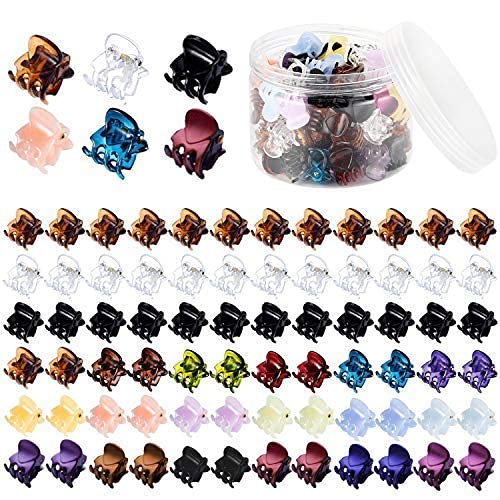 Snap Hair Clips and Hair Claw Clips Set, Funtopia 40 Pcs 7cm / 2.8 Inch Long No Slip Metal Hair Clips and 72 Pcs Small Hair Clips Clamps Plastic Jaw Clips for Thin Hair Thick Hair