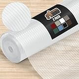 GORILLA GRIP DuraGuard Shelf Liner, Pack of 2 12x20, Non-Adhesive Cabinet Liners for Kitchen Drawers, Shelves, Refrigerator, Pantry Storage, Bathroom, Durable Waterproof BPA Free Ribbed Plastic, Clear