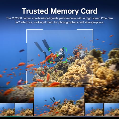 Netac cf2000 1tb cfexpress Tipo B Tarjeta de Memoria PCIe Gen 3 * 2 nvme1.4 fotógrafos y camarógrafos Profesionales leen hasta 1750mb / S y escriben hasta 1650mb / S vloger (Oro Negro) - imagen 3