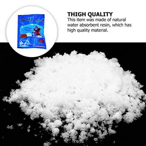 Abaodam 15 peças de pó de neve artificial faça você mesmo, simulação de neve para decoração de Natal