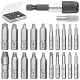 AUTAKI なめたネジ外し 22本セット ドリルビットセッ ネジ外し エキストラクター 潰れたネジ取り外し 折れたボルト抜き ネジ外しビット ビス頭抜き エキストラクターセット 収納ケース付き マルチサイズ コンパクト 合金鋼 錆びない