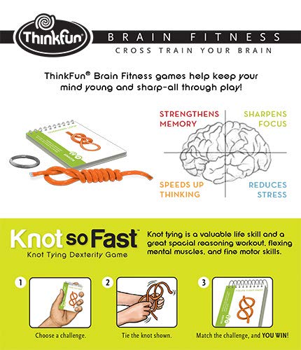 ThinkFun Brain Fitness Knot So Fast Knot Tying Game for Age 12 and Up
