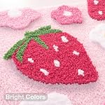 Anybar Rugs de salle de bain rose Mignon fraise fleur de bain tapis accessoires de salle d'eau, drôle coloré non glissant plancher baignoire Rug machine lavable baignoire tapis doux microfibre pour douche, baignoire (18x25 de pouce)