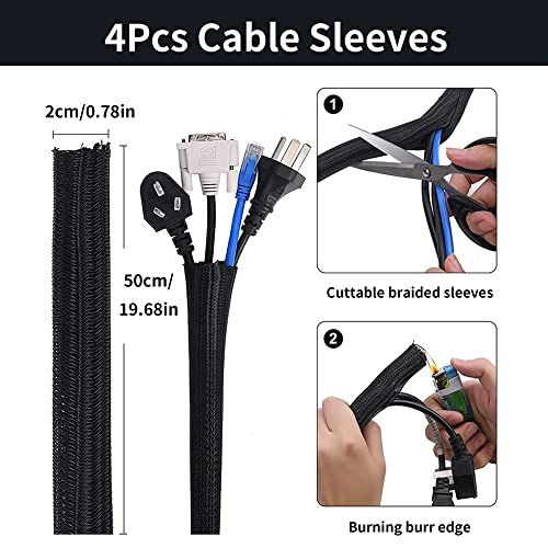 QKTYB 139 Pezzi Kit di Organizzatore di Cavi, 4