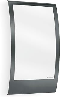 Steinel Außenleuchte L 22 Anthrazit, Edelstahl-Blende, max. 60 W Außenwandleuchte, E27 Fassung, moderne Wandleuchte
