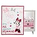 Lambs & Ivy Disney Baby Minnie Mouse Love 3-Piece Pink Nursery Crib Bedding Set