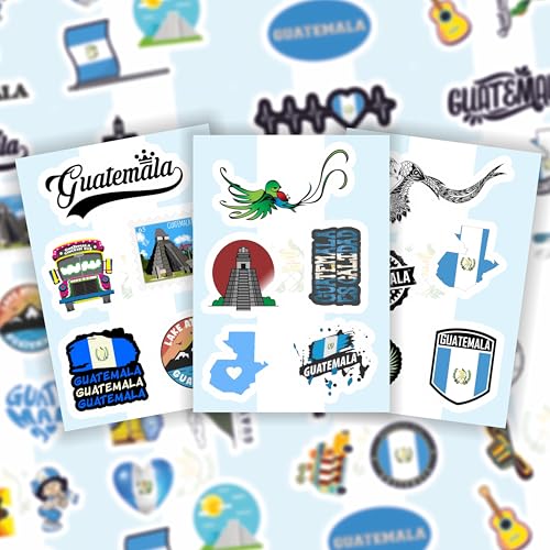 Stickers vinyle imperméable Guatemala résistants pour bouteille d'eau - 7
