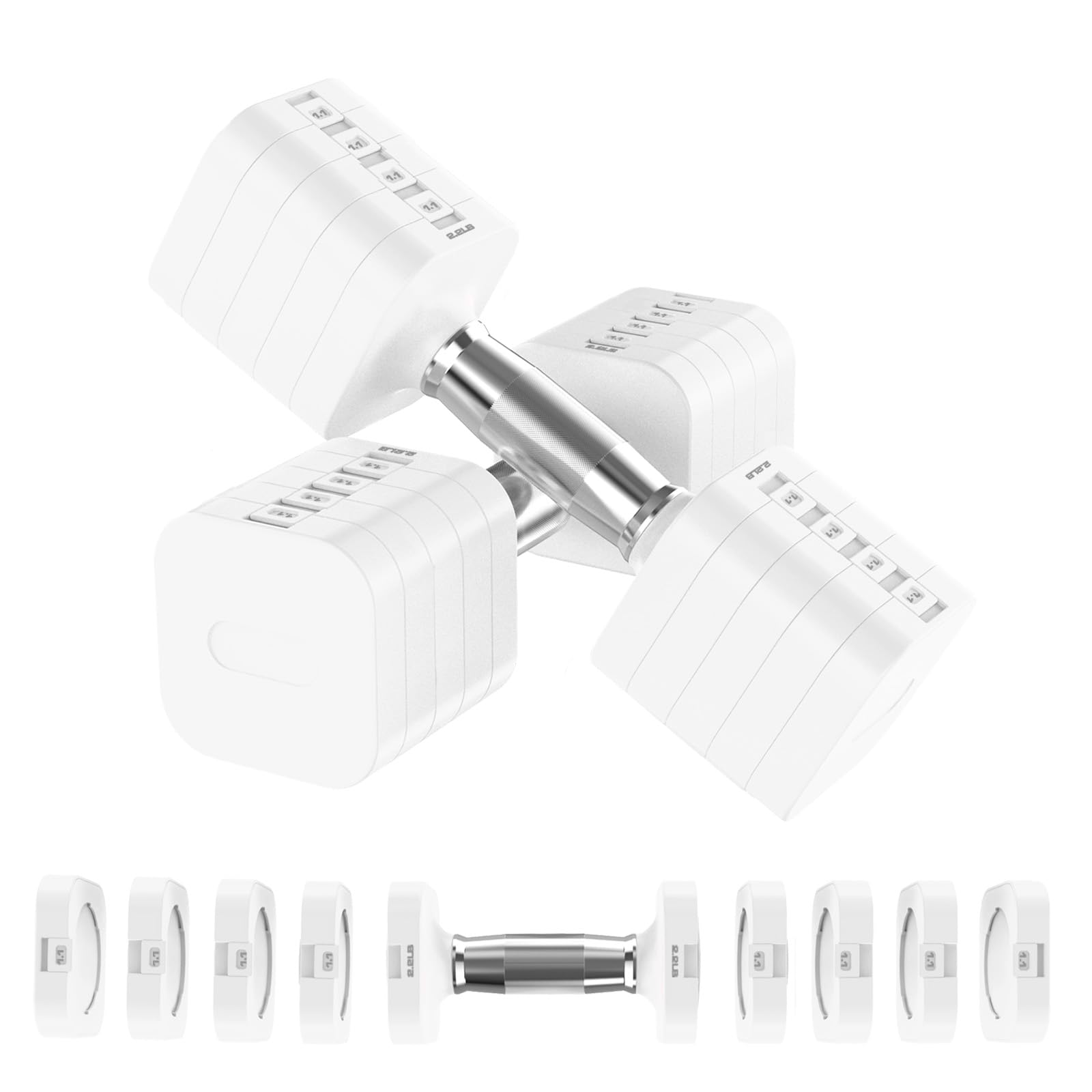 Hezeyferg Adjustable Dumbbell Set,Adjustable Weight Dumbbells for Women/Men